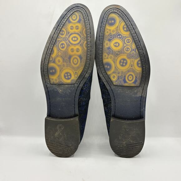 PAISLEY & GRAY Party Bow Velvet Spackle Formal Loafers Navy Blue Sz 12 - Picture 10 of 12